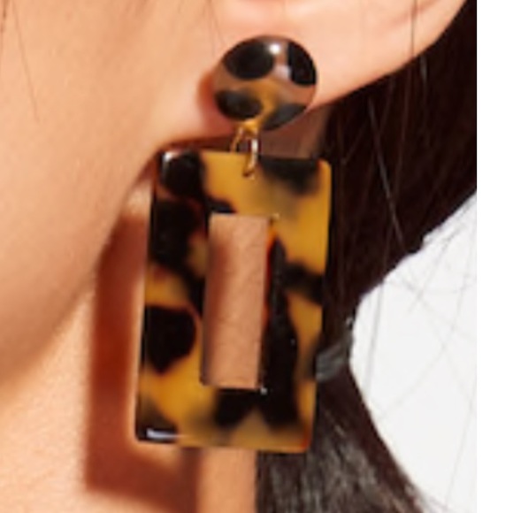 Rectangle Drop Earrings - Picture 3 of 3